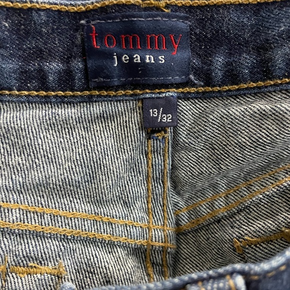 Tommy Jeans Tommy Hilfiger Vintage Wide Leg Size 13 Hemmed Pants Medium Wash - Picture 6 of 7